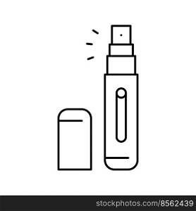 atomizer perfume line icon vector. atomizer perfume sign. isolated contour symbol black illustration. atomizer perfume line icon vector illustration