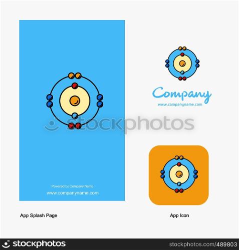 Atoms Company Logo App Icon and Splash Page Design. Creative Business App Design Elements