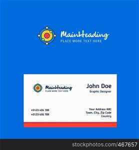 Atoms logo Design with business card template. Elegant corporate identity. - Vector