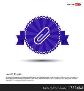 Attach paper clip icon - Purple Ribbon banner