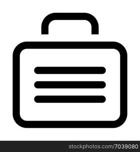 attache case, icon on isolated background
