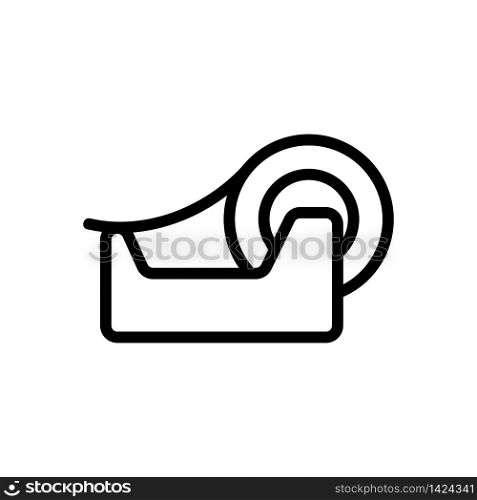 attached tape holder icon vector. attached tape holder sign. isolated contour symbol illustration. attached tape holder icon vector outline illustration