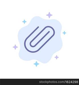 Attachment, Attach, Clip, Add Blue Icon on Abstract Cloud Background
