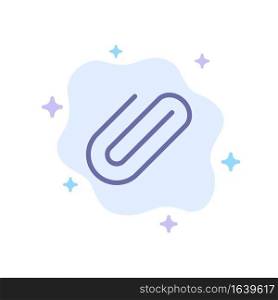 Attachment, Binder, Clip, Paper Blue Icon on Abstract Cloud Background