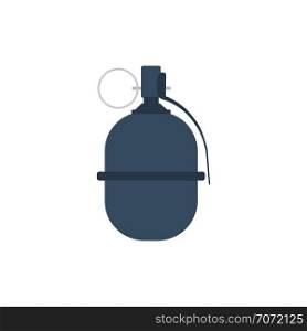 Attack grenade icon. Flat color design. Vector illustration.
