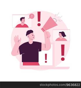 Attention abstract concept vector illustration. Requiring and attracting attention, active listening, take note, learning and concentration, behavior disorder, multitasking abstract metaphor.. Attention abstract concept vector illustration.