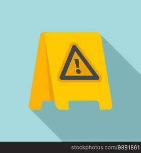 Attention cleaned surface icon. Flat illustration of attention cleaned surface vector icon for web design. Attention cleaned surface icon, flat style