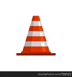 Attention cone icon. Flat illustration of attention cone vector icon for web. Attention cone icon, flat style