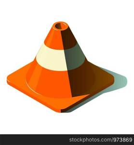 Attention cone icon. Isometric illustration of attention cone vector icon for web. Attention cone icon, isometric style
