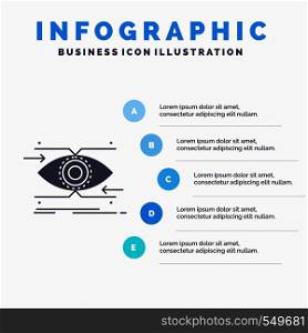 attention, eye, focus, looking, vision Infographics Template for Website and Presentation. GLyph Gray icon with Blue infographic style vector illustration.. Vector EPS10 Abstract Template background