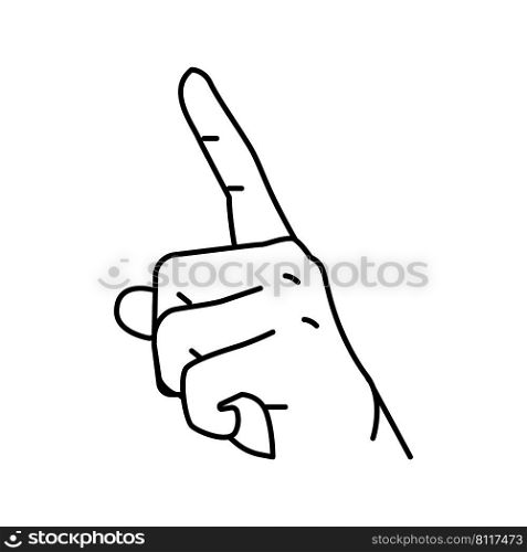 attention hand gesture line icon vector. attention hand gesture sign. isolated contour symbol black illustration. attention hand gesture line icon vector illustration