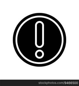 attention icon alert glyph icon vector. attention icon alert sign. isolated symbol illustration. attention icon alert glyph icon vector illustration