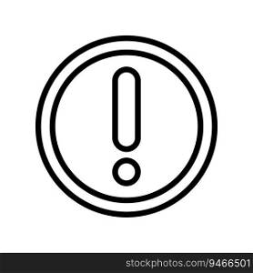 attention icon alert line icon vector. attention icon alert sign. isolated contour symbol black illustration. attention icon alert line icon vector illustration