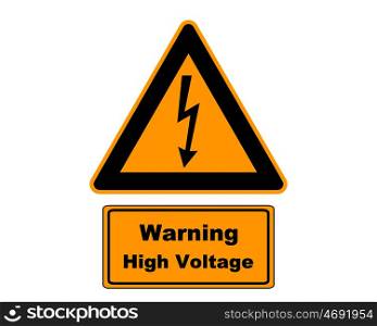Attention sign high voltage