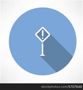 attention sign icon Flat modern style vector illustration