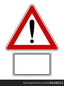 Attention sign with optional label