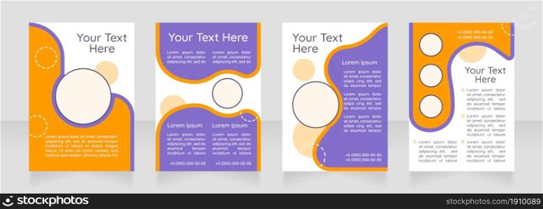 Attracting prospective students blank brochure layout design. Vertical poster template set with empty copy space for text. Premade corporate reports collection. Editable flyer paper pages. Attracting prospective students blank brochure layout design