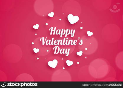 attractive happy valentines day greeting card design
