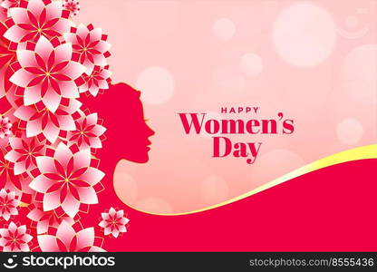 attractive happy womens day flower banner design