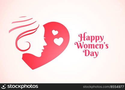 attractive happy womens day greeting card design