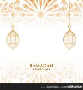 attractive ramadan kareem islamic festival card design