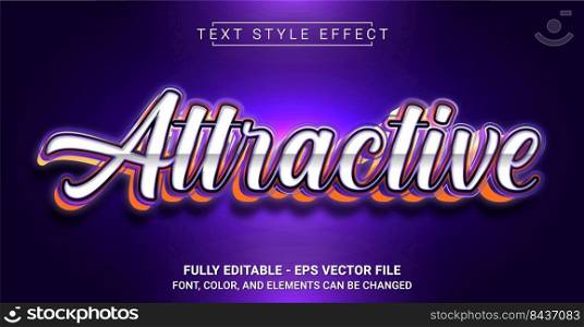 Attractive Text Style Effect. Editable Graphic Text Template.