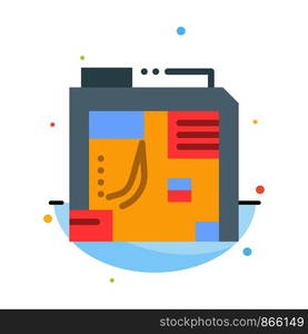 Atx, Box, Case, Computer Abstract Flat Color Icon Template