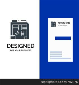 Atx, Box, Case, Computer Grey Logo Design and Business Card Template