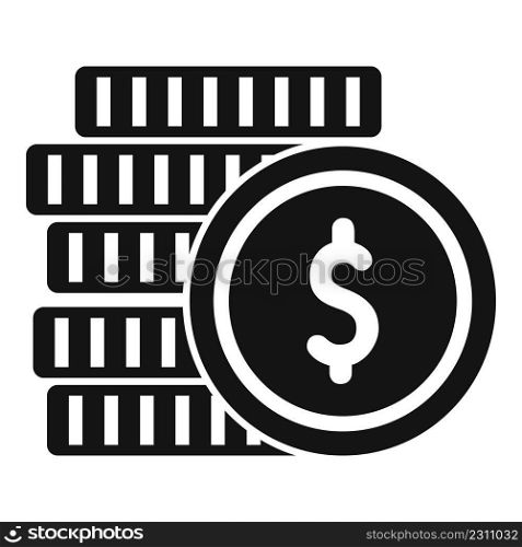 Auction coin stack icon simple vector. Price sell. Finance event. Auction coin stack icon simple vector. Price sell