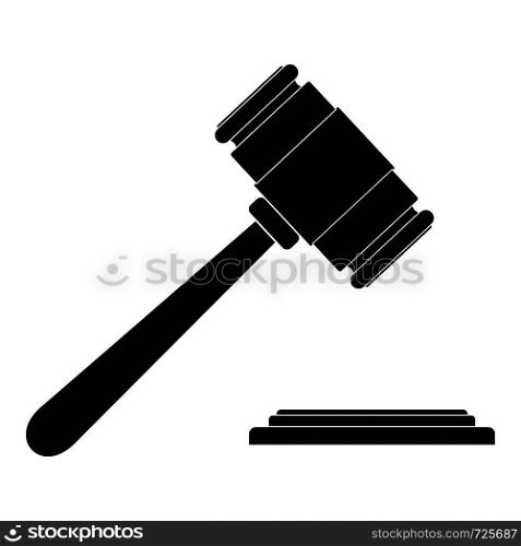 Auction gavel icon. Simple illustration of auction gavel vector icon for web. Auction gavel icon, simple style