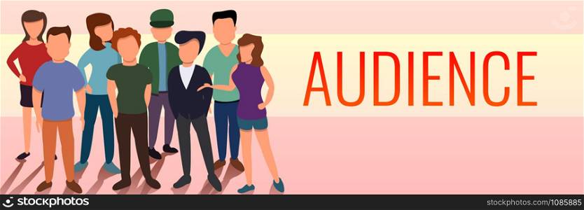 Audience people concept banner. Cartoon illustration of audience people vector concept banner for web design. Audience people concept banner, cartoon style