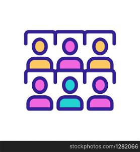 audience people icon vector. Thin line sign. Isolated contour symbol illustration. audience people icon vector. Isolated contour symbol illustration