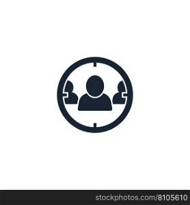 Audience targeting creative icon filled Royalty Free Vector
