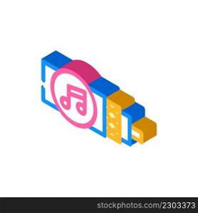 audio cable isometric icon vector. audio cable sign. isolated symbol illustration. audio cable isometric icon vector illustration