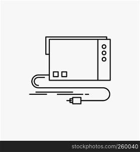 audio, card, external, interface, sound Line Icon. Vector isolated illustration