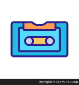 Audio cassette icon vector. A thin line sign. Isolated contour symbol illustration. Audio cassette icon vector. Isolated contour symbol illustration