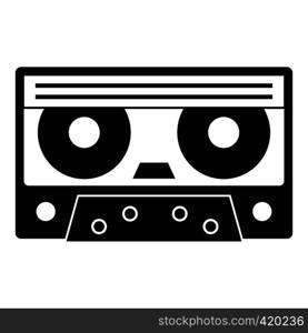 Audio cassette tape icon. Simple illustration of audio cassette tape vector icon for web. Audio cassette tape icon, simple style