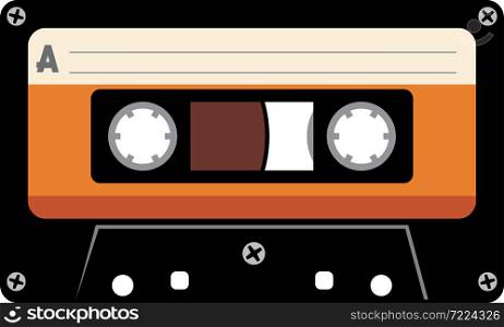 Audio cassette tape vector