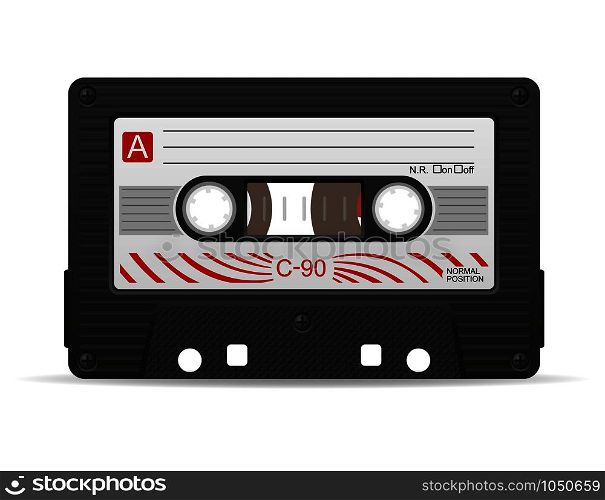 audio cassette vector illustration isolated on white background