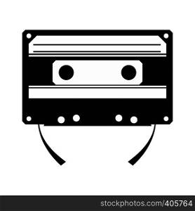 Audio compact cassette simple icon isolated on white background. Audio compact cassette simple icon