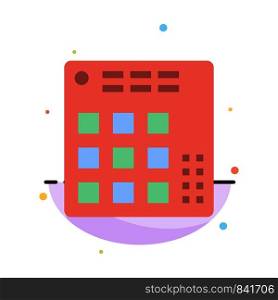 Audio, Controller, Dj, Live, Mixer Abstract Flat Color Icon Template