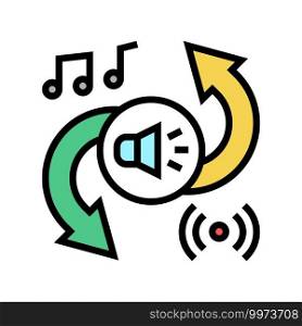 audio converter color icon vector. audio converter sign. isolated symbol illustration. audio converter color icon vector illustration