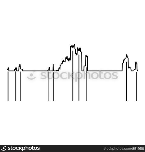 Audio equalizer icon. Simple illustration of audio equalizer vector icon for web. Audio equalizer icon, simple black style