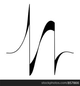 Audio equalizer shape icon. Simple illustration of audio equalizer shape vector icon for web. Audio equalizer shape icon, simple black style
