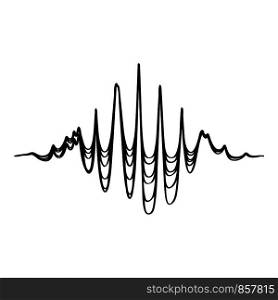 Audio equalizer soundwave icon. Simple illustration of audio equalizer soundwave vector icon for web. Audio equalizer soundwave icon, simple black style