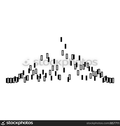 Audio equalizer voice icon. Simple illustration of audio equalizer voice vector icon for web. Audio equalizer voice icon, simple black style