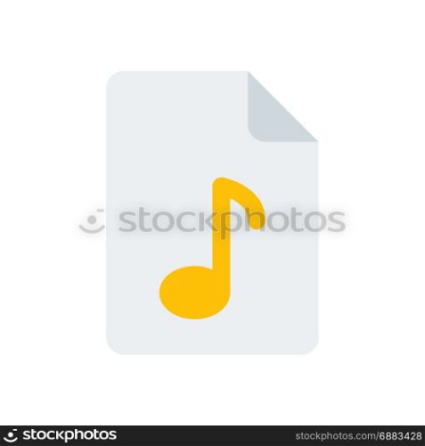 audio file, icon on isolated background