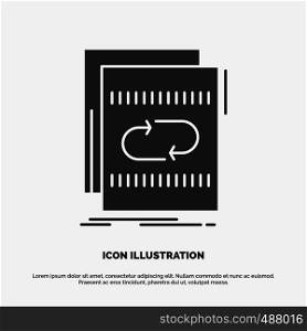 Audio, file, loop, mix, sound Icon. glyph vector gray symbol for UI and UX, website or mobile application. Vector EPS10 Abstract Template background
