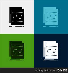 Audio, file, loop, mix, sound Icon Over Various Background. glyph style design, designed for web and app. Eps 10 vector illustration. Vector EPS10 Abstract Template background
