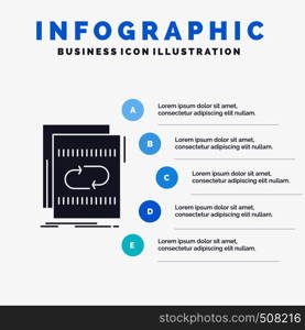 Audio, file, loop, mix, sound Infographics Template for Website and Presentation. GLyph Gray icon with Blue infographic style vector illustration.. Vector EPS10 Abstract Template background